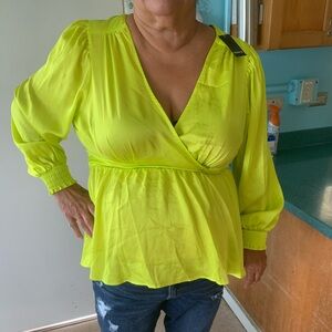 Torrid Neon Yellow Blouse